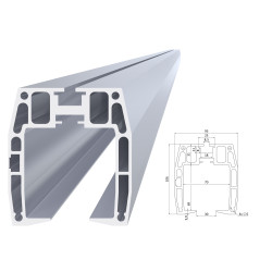 C profil 106 x 95 x 2000 mm, hliník bez povrchovej úpravy C profil 106 x 95 x 2000 mm, hliník bez povrchovej úpravy